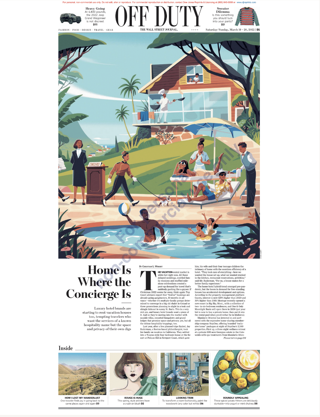 Caroline Brackett Studio of Design - Wallstreet Journal Press