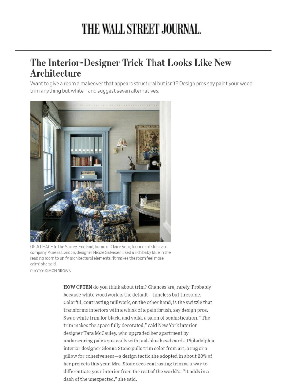 Caroline Brackett Studio of Design - Wallstreet Journal Press